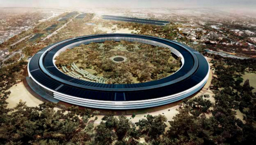 Pembangunan ‘Piring Terbang’ Apple Terekam Video Drone