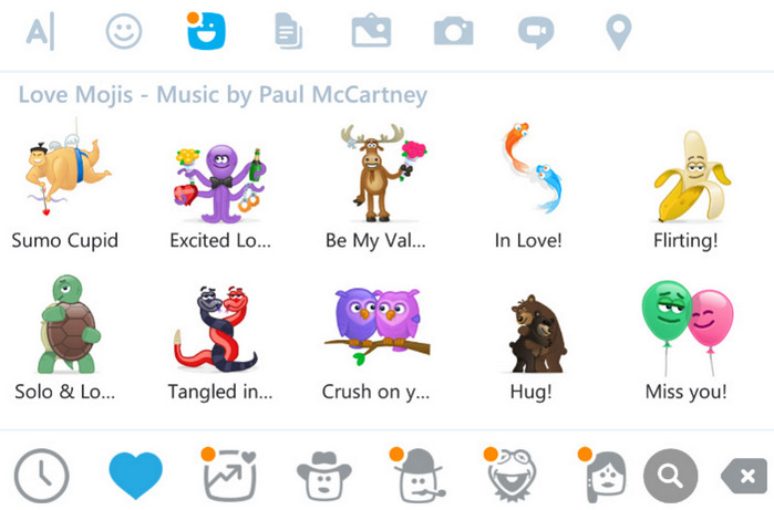 Skype Gandeng Legenda Beatles Bikin Emoji Valentine