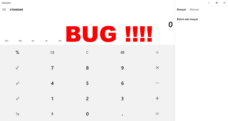 Aplikasi Kalkulator di Windows 10