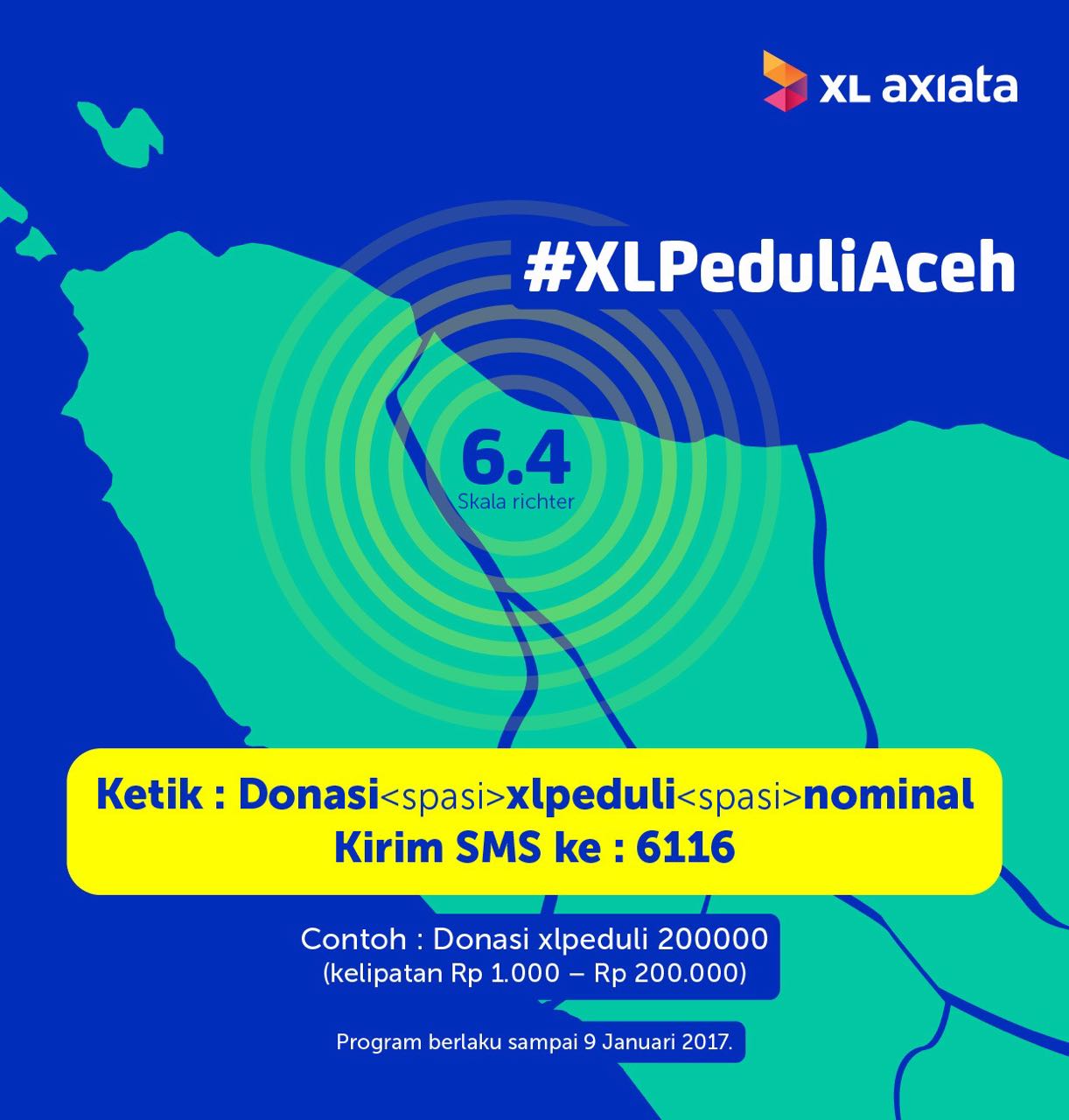 XL Peduli Gempa Pidie Jaya, Salurkan Donasi ke Lokasi Bencana
