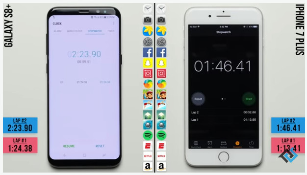 Adu Kencang Galaxy S8+ vs iPhone 7 Plus, Siapa Menang?