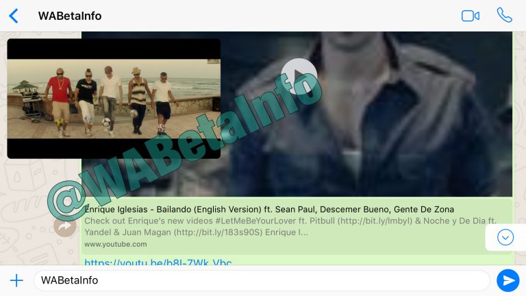 YouTube di WhatsApp