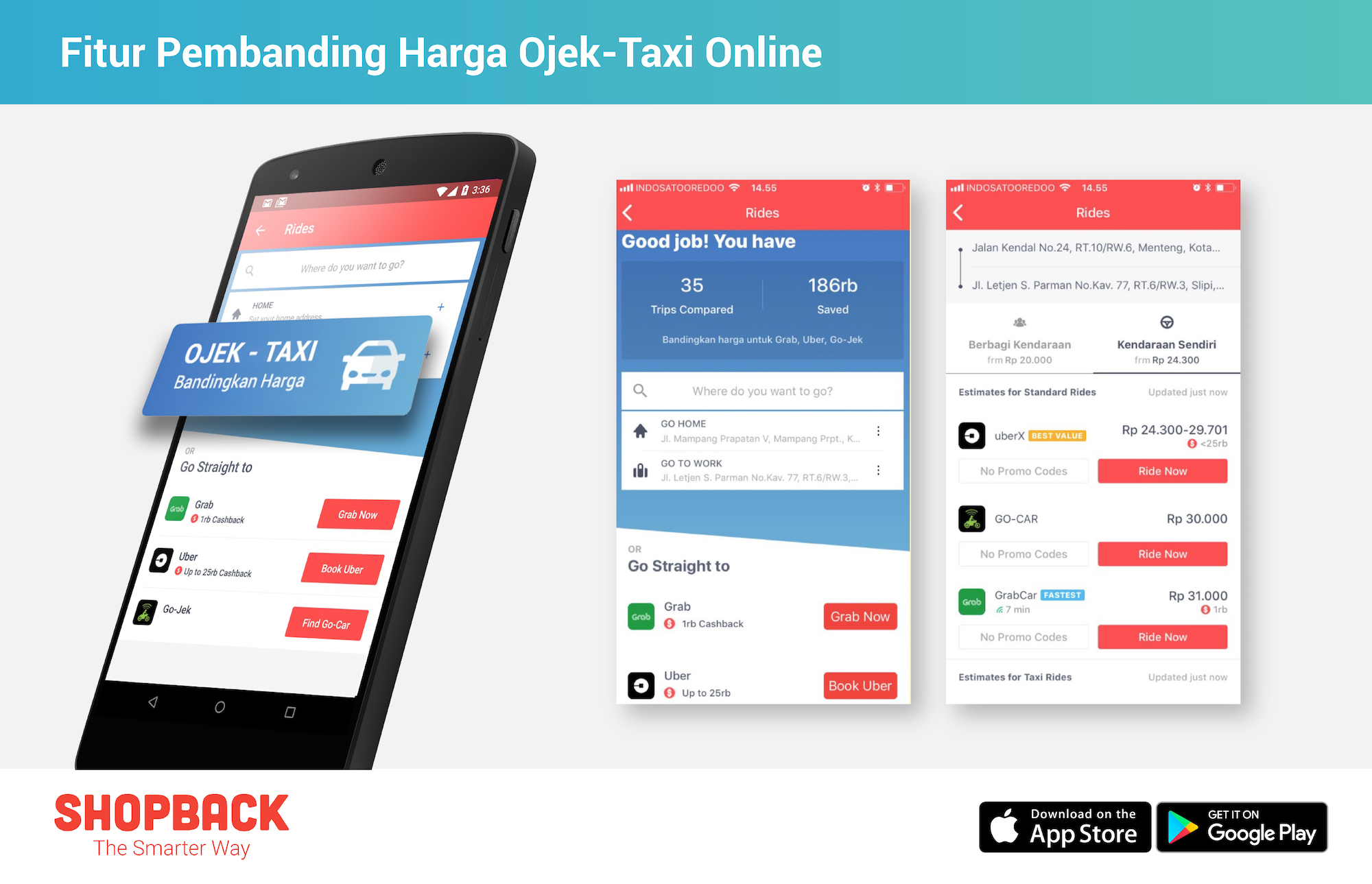 ShopBack Hadirkan Fitur Pembanding Harga Transportasi Online