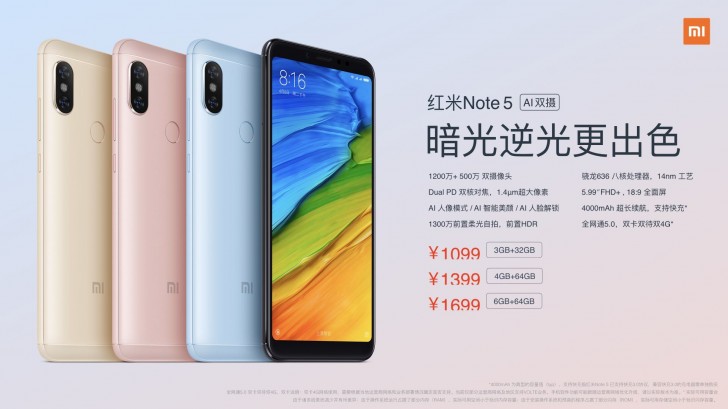 Xiaomi Redmi Note 5 AI Dual Camera