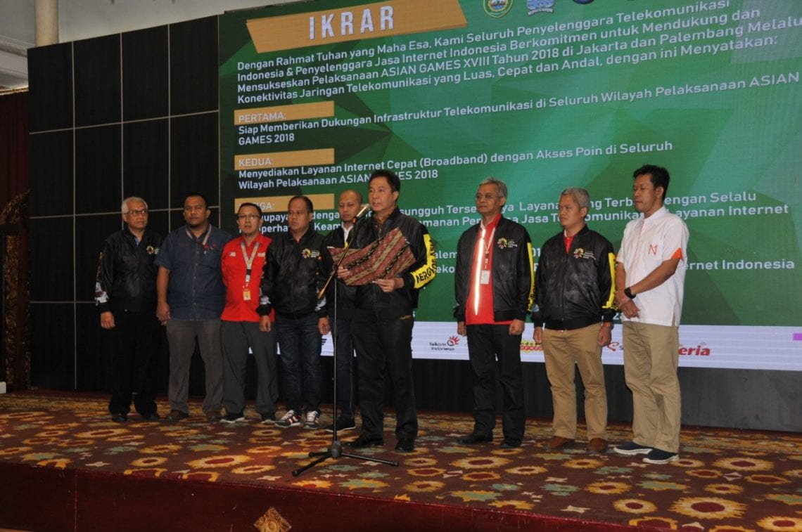Operator Telekomunikasi Ikrar Dukung Asian Games 2018