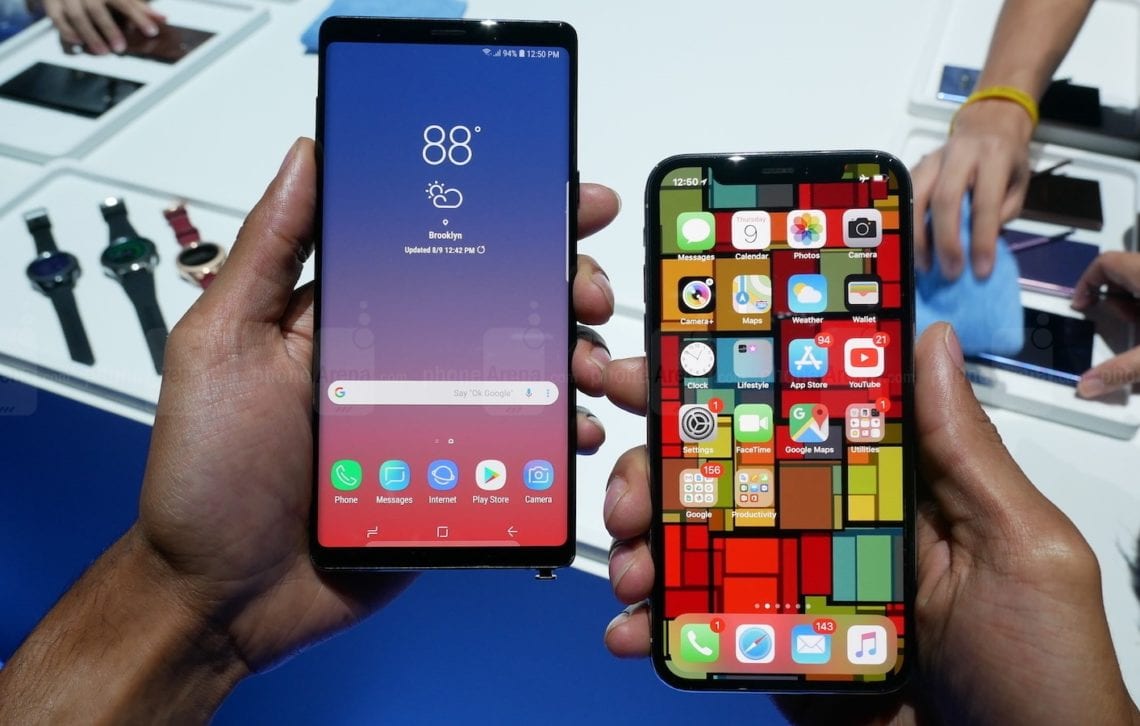 Galaxy Note 9 vs iPhone X