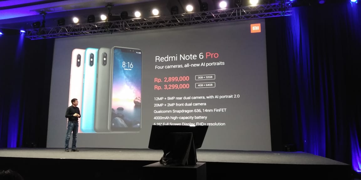 Xiaomi Redmi Note 6 Pro Masuk Indonesia, Bawa 4 Kamera