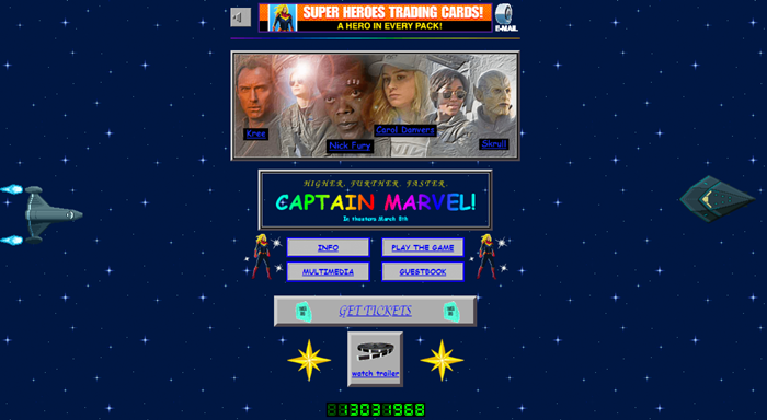 Unik! Situs Resmi Captain Marvel Bergaya ‘Jadul’