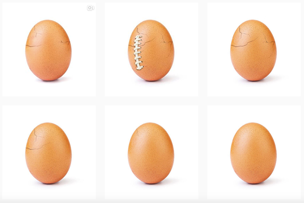 Retak, Ada Apa dengan Foto Telur Pemecah Rekor Instagram?