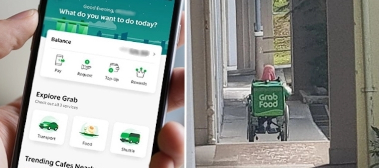 Pesan GrabFood, Pelanggan Dibuat Kaget oleh Driver Berkursi Roda