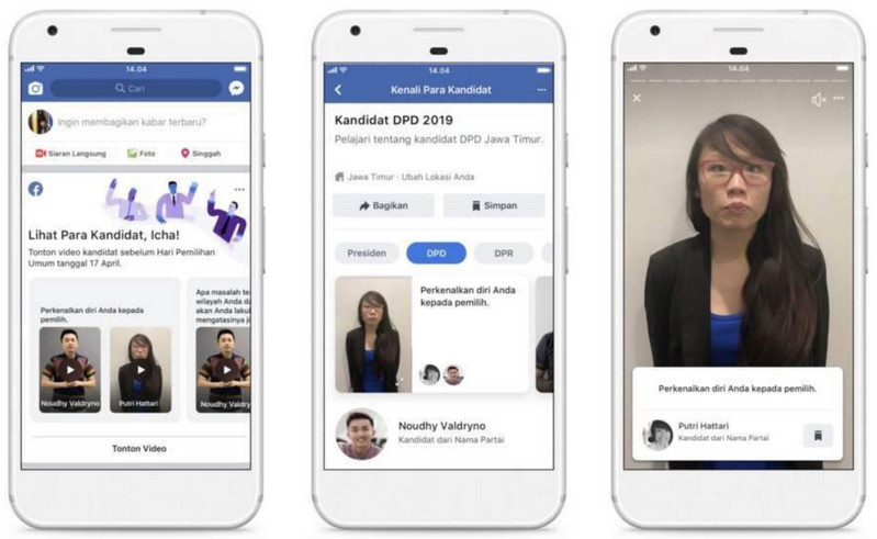 Cari ‘Info Kandidat’ Caleg Pemilu 2019 Bisa di Facebook