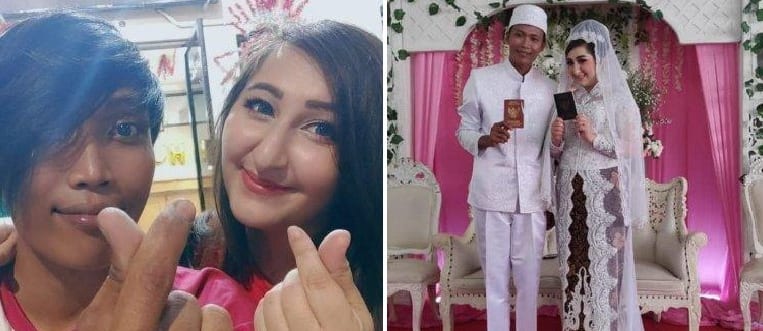 Kenal di Smule, Tukang Sapu Nikahi Bule Cantik