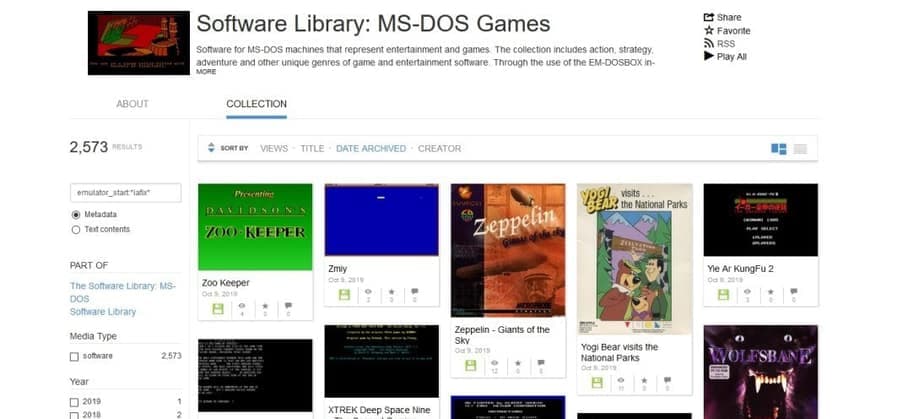Internet Archive Game MS-DOS