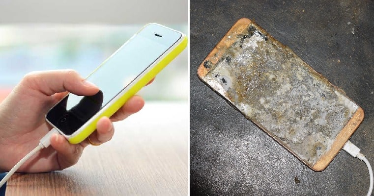 Isi Daya di Saat Hujan Deras, Ponsel Wanita Ini Meledak