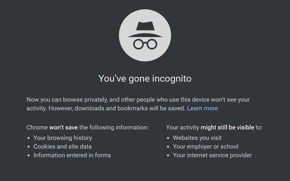 Incognito Mode Android