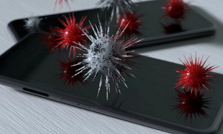 Virus corona di ponsel