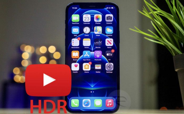 YouTube HDR di iPhone 12