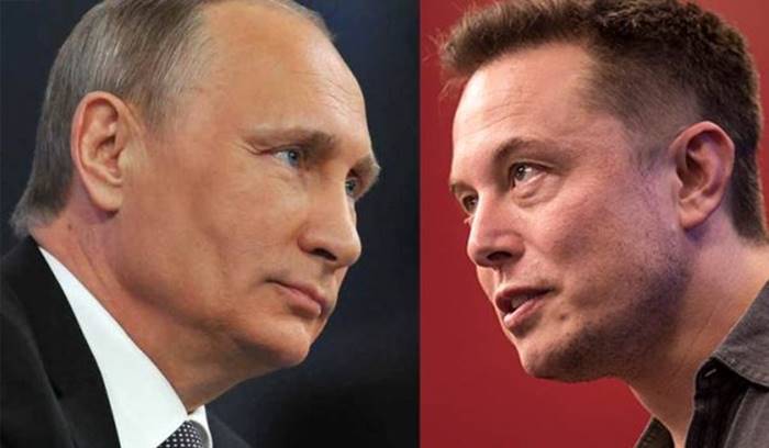 Elon Musk duel Vladimir Putin