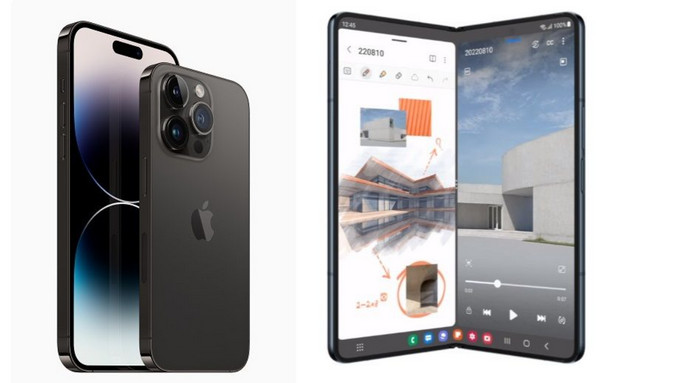 Galaxy Z Fold4 vs iPhone 14 Pro Max