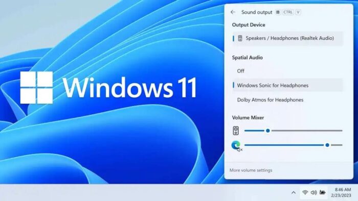 Desain Mixer Audio Windows 11