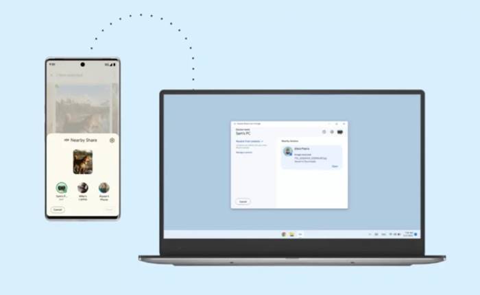 Nearby Share Google Android PC