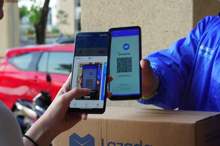 DANA Lazada QRIS Pembayaran di Tempat COD