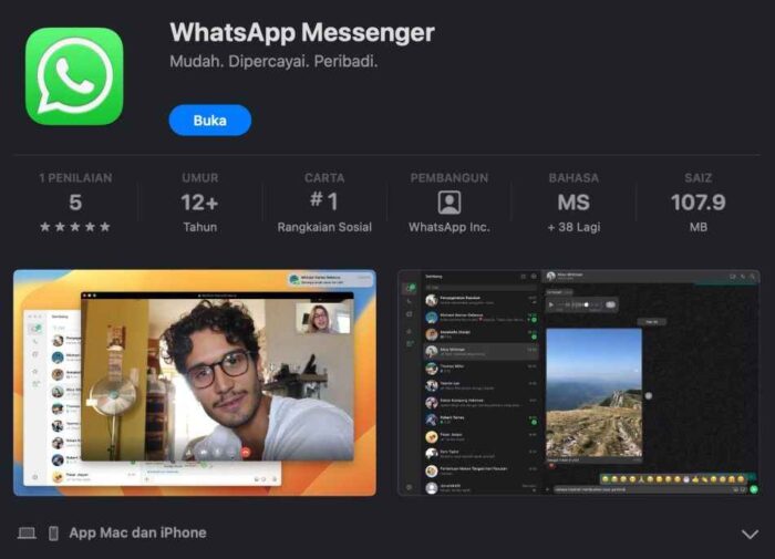 WhatsApp Mac App Store