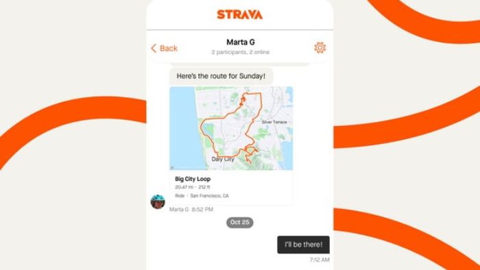 Aplikasi Strava Kirim Pesan