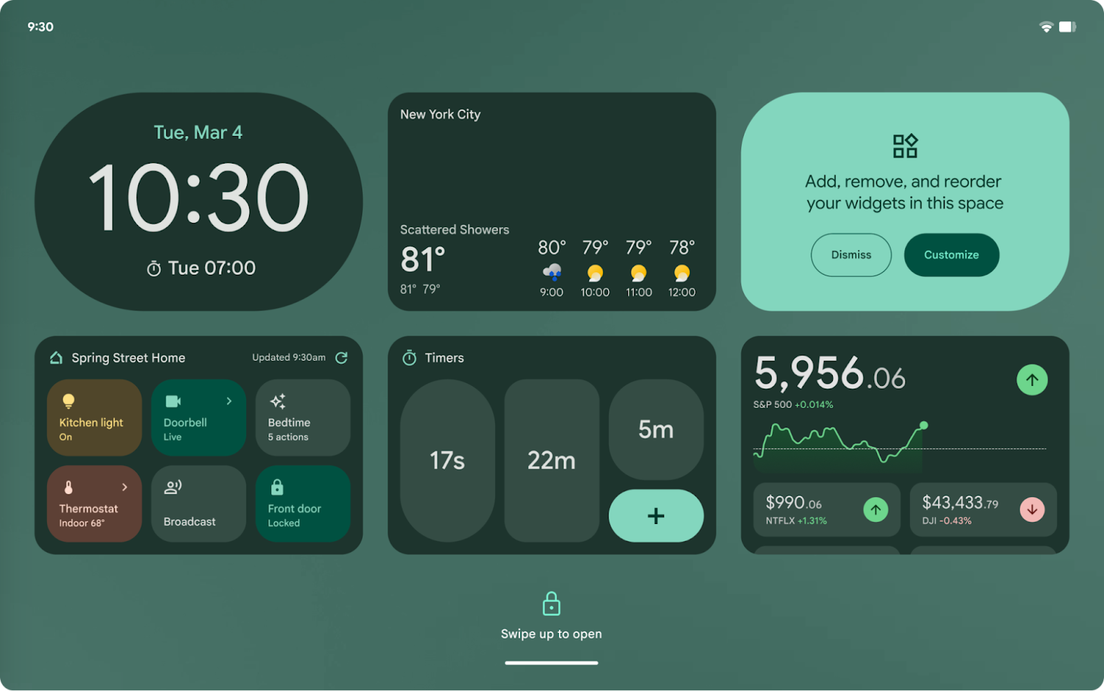 Fitur Widget Layar Kunci Android 16