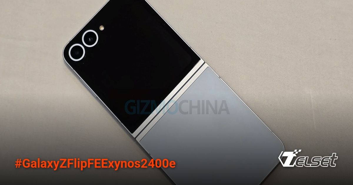 Ilustrasi Samsung Galaxy Z Flip FE dengan layar flip-foldable