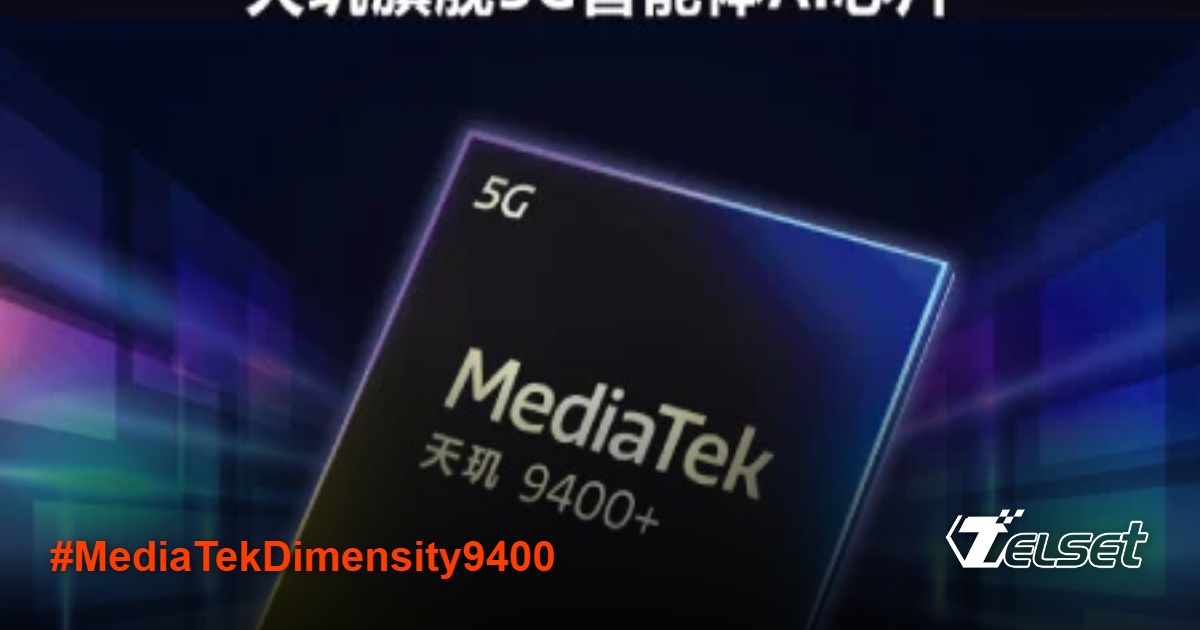 MediaTek Dimensity 9400+ chipset dengan latar belakang smartphone high-end