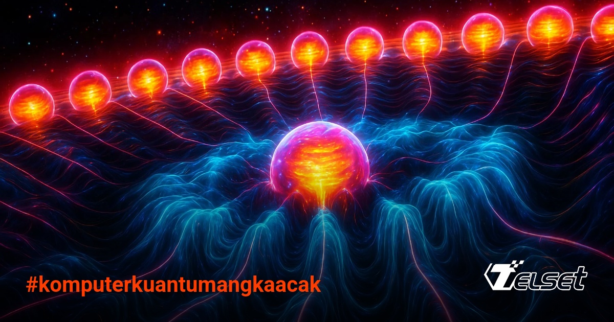 Ilustrasi komputer kuantum menghasilkan angka acak untuk enkripsi tak terpecahkan