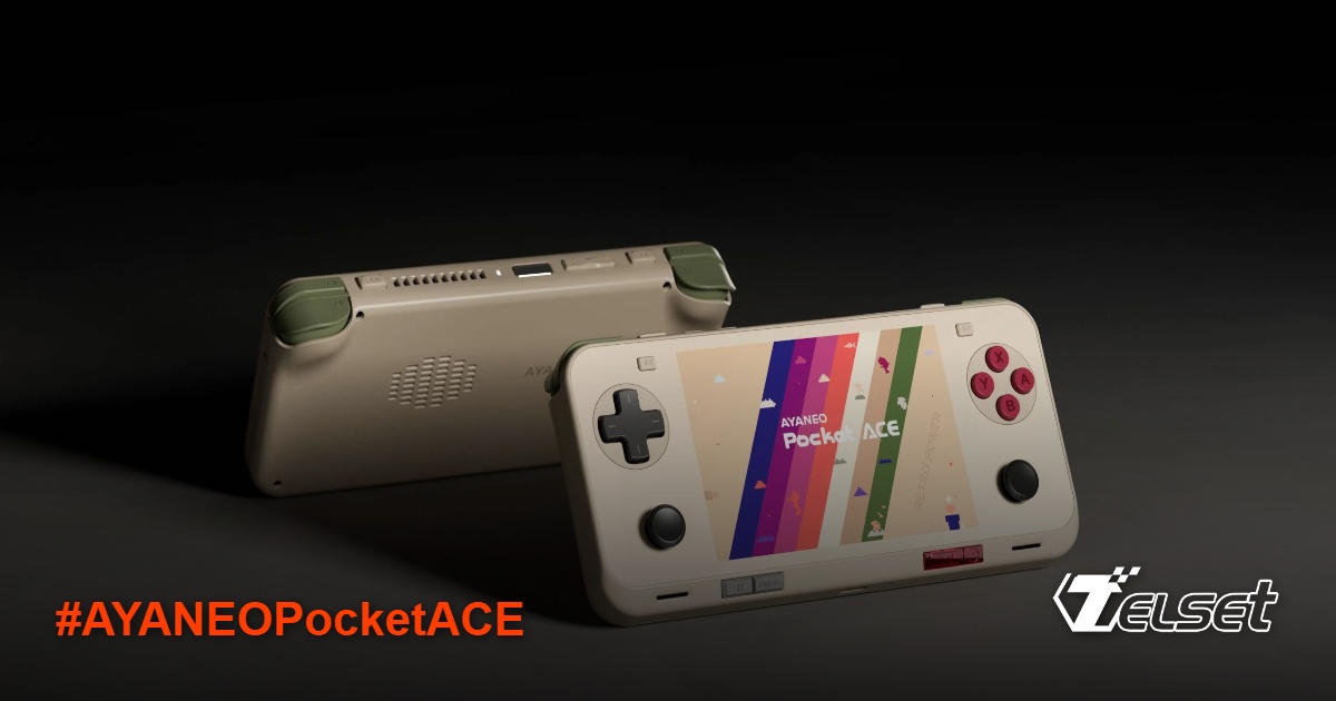 AYANEO Pocket ACE handheld Android dengan desain retro dan layar 4,5 inci