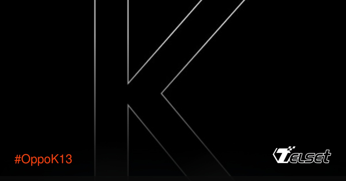 Ilustrasi smartphone Oppo K13 dengan layar OLED dan desain modern