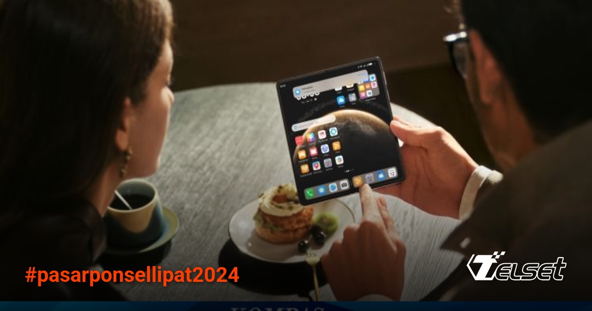 Grafik pertumbuhan pasar ponsel lipat global 2024-2026