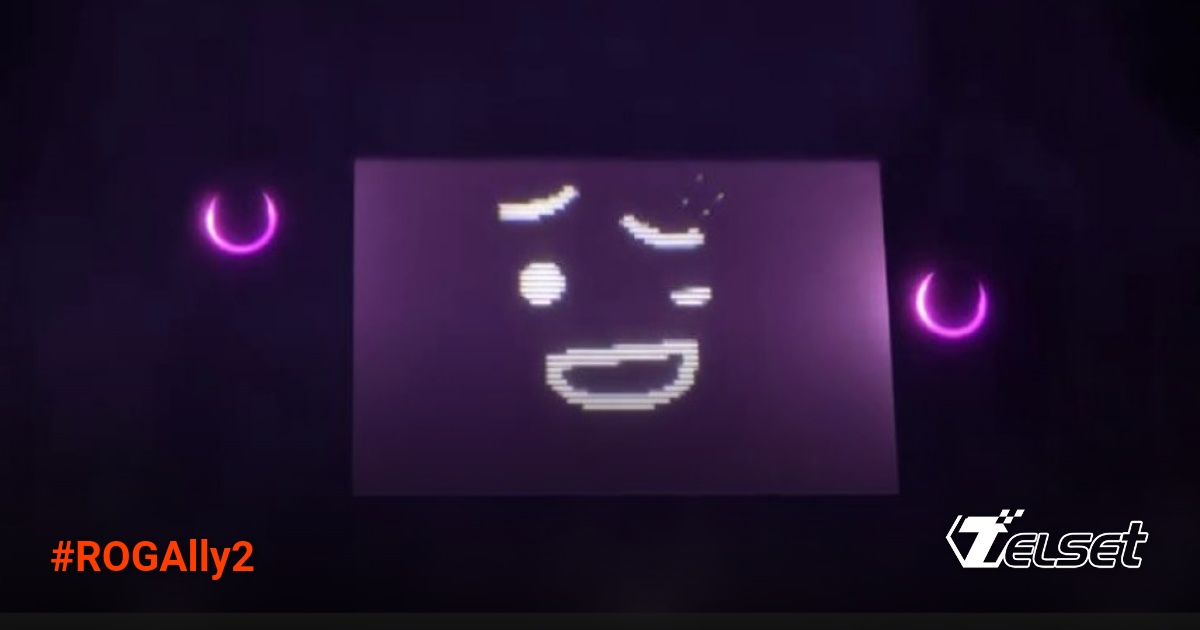 Teaser ASUS ROG Ally 2 dengan maskot ROG dan teks "faster speeds, marathon stamina"