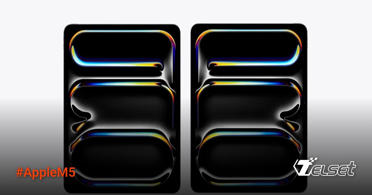 Ilustrasi iPad Pro dan MacBook Pro dengan chip Apple M5