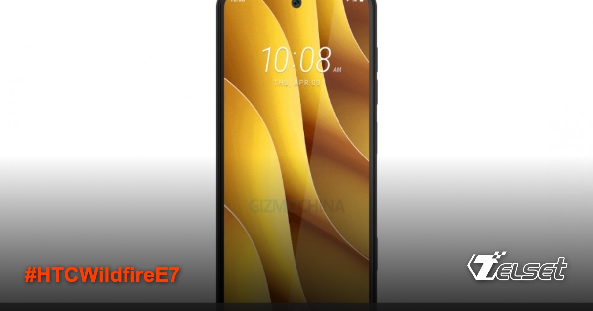 HTC Wildfire E7 dalam warna Light Blue dengan layar lebar