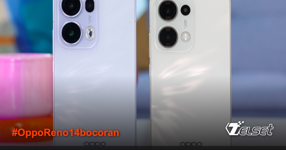 Ilustrasi Oppo Reno14 dengan desain tipis dan layar datar