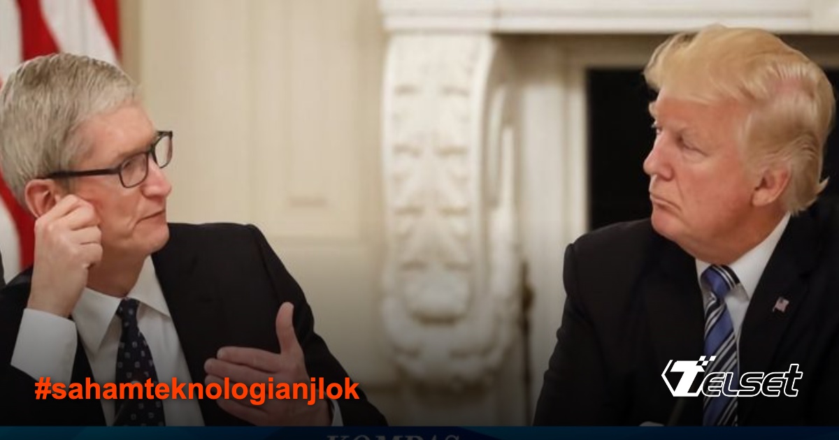 Grafik saham teknologi anjlok akibat kebijakan tarif Trump