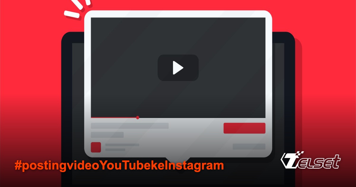 Ilustrasi smartphone dengan tampilan YouTube dan Instagram sedang berbagi video