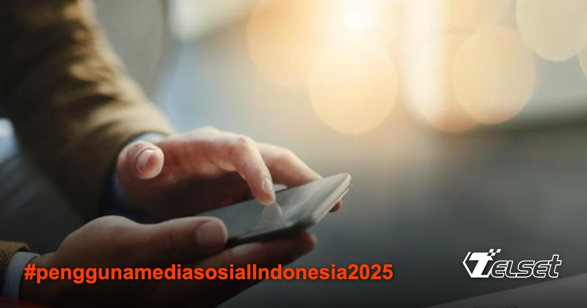 Grafik pertumbuhan pengguna media sosial di Indonesia tahun 2025