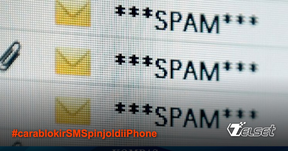 Ilustrasi cara memblokir SMS spam pinjol di iPhone melalui aplikasi Pesan