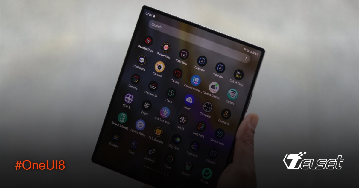 Ilustrasi antarmuka One UI 8 pada smartphone Samsung