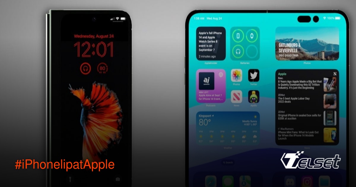 Konsep render iPhone lipat dan iPhone Pro baru untuk ulang tahun ke-20 Apple