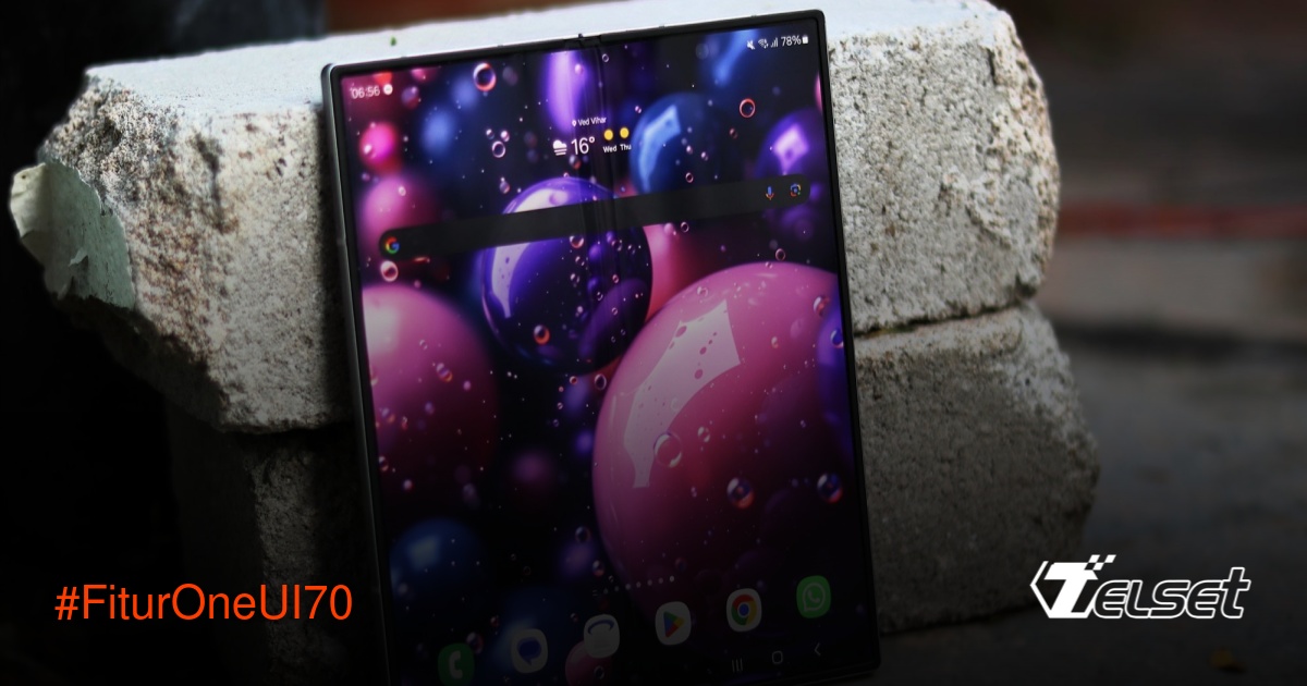 Tampilan antarmuka One UI 7.0 dengan fitur stiker AI dan kolase di Samsung Galaxy