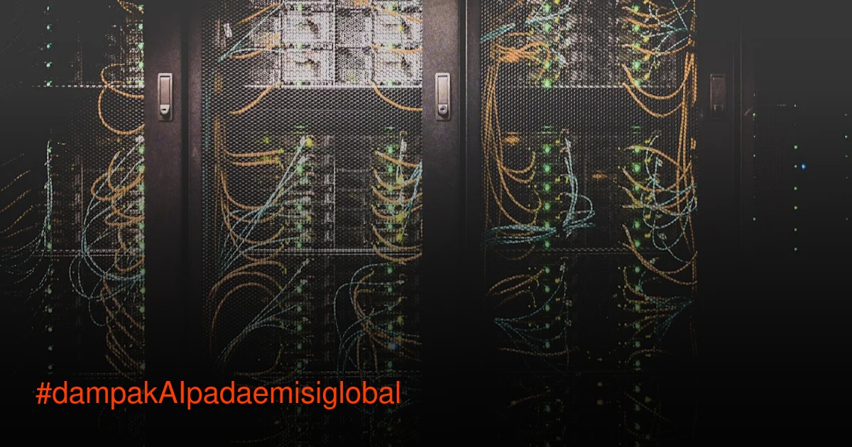 Grafik peningkatan emisi karbon dari produksi chip AI tahun 2024