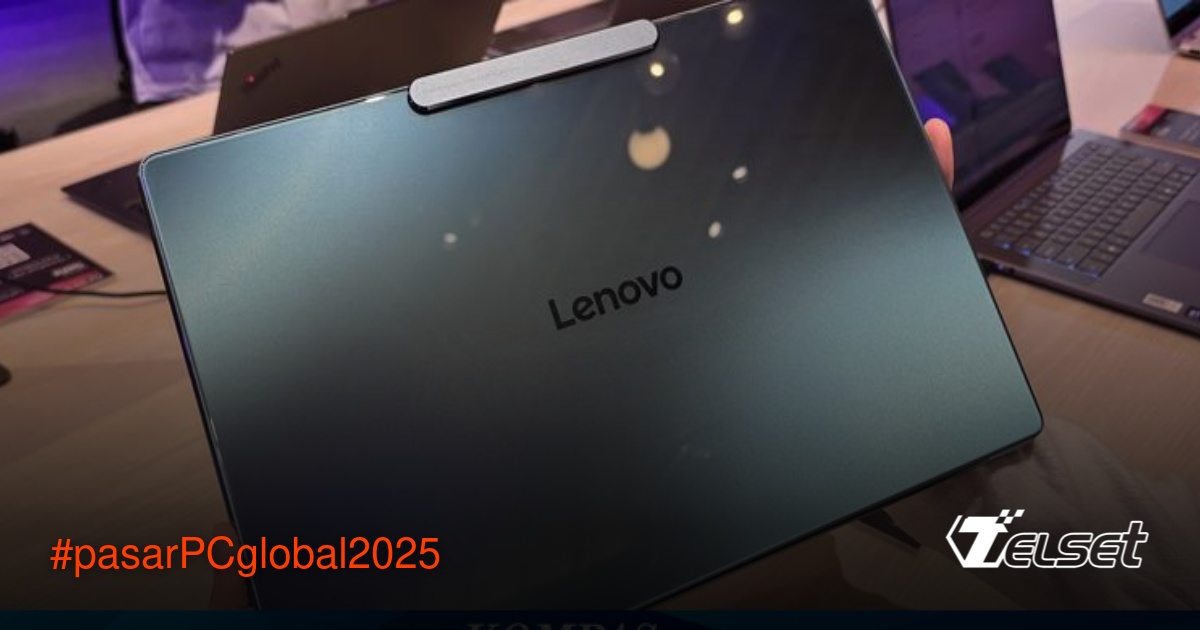 Grafik pertumbuhan pasar PC global Q1 2025 menampilkan Lenovo, HP, Dell, Apple, dan Asus