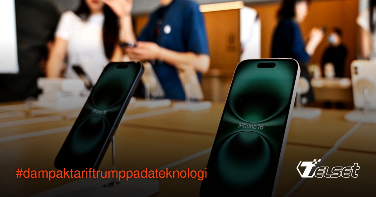 Ilustrasi dampak tarif Trump pada harga dan inovasi smartphone
