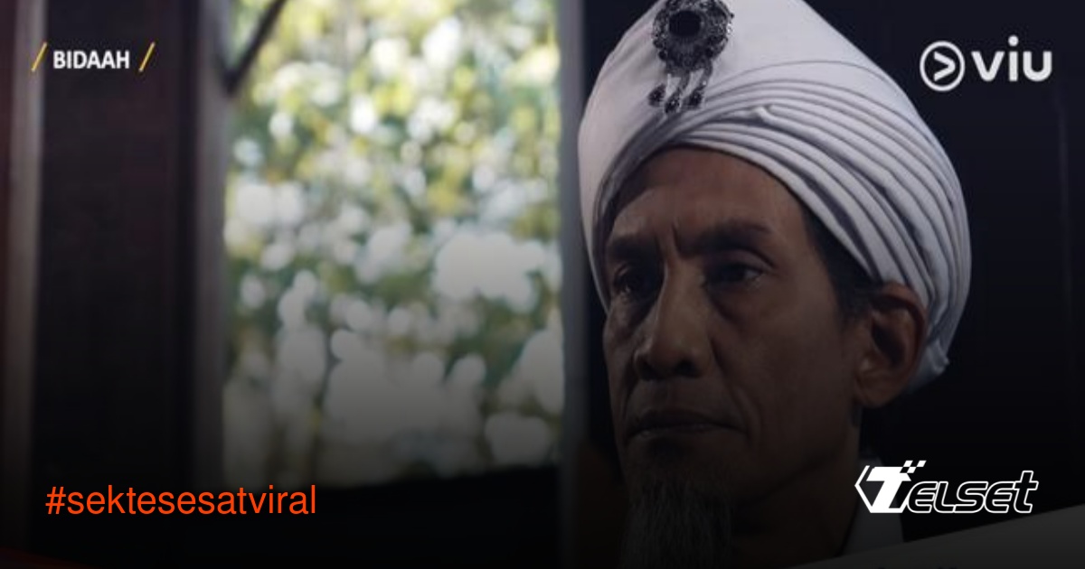 Ilustrasi sekte sesat dengan gambar pemimpin karismatik dan pengikutnya